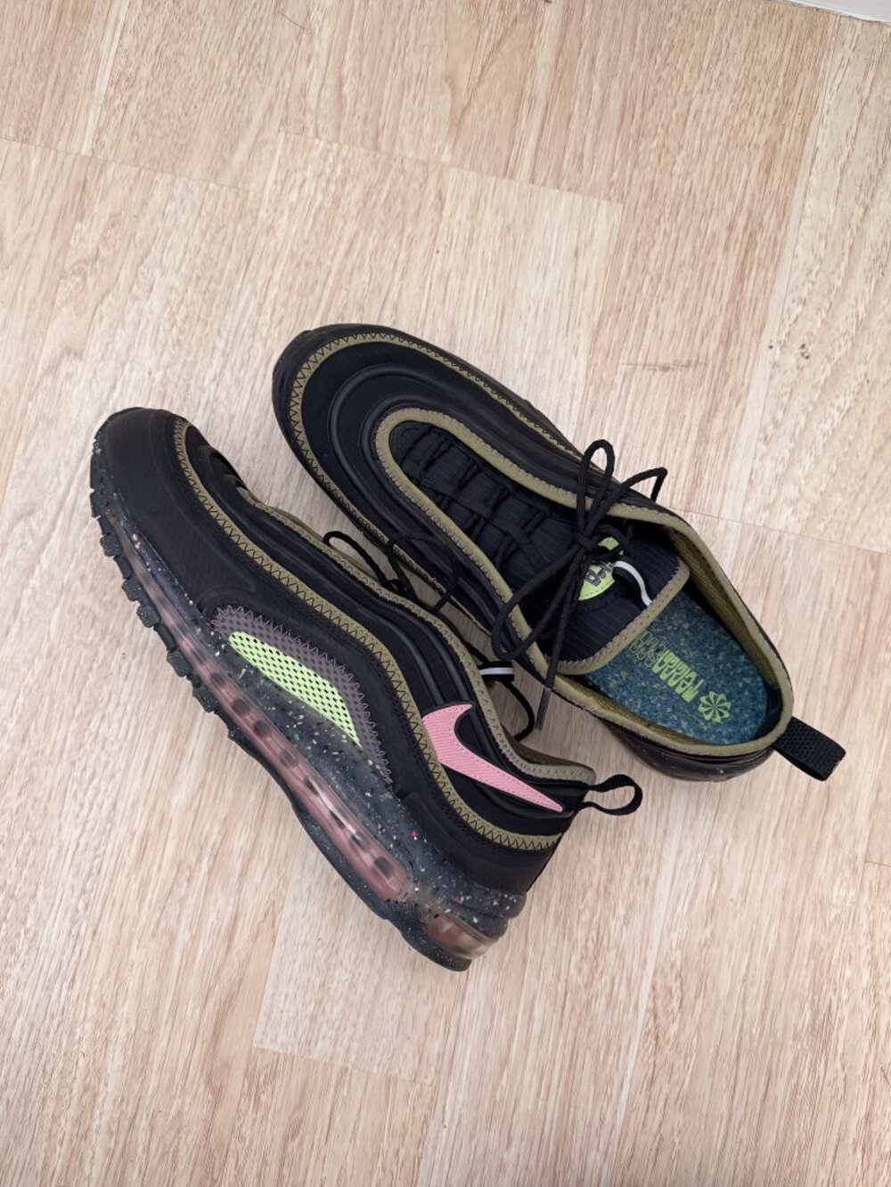 Nike Air Max Terrascape 97 Black Elemental Pink Lime Men's Shoe Size 13